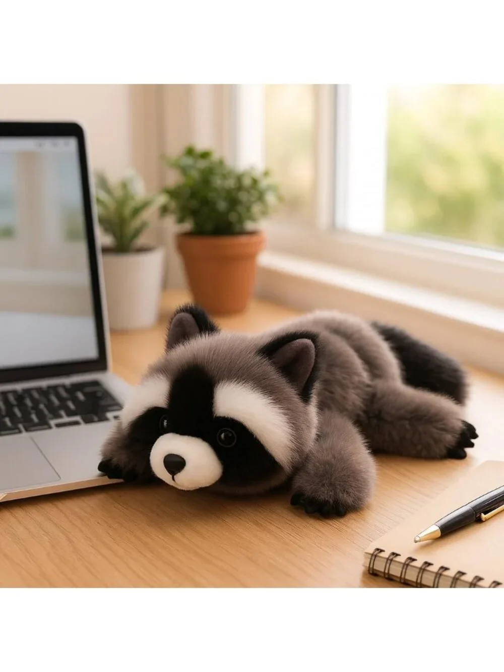 Raccoon Stuffed Animal Plush Toy Cute Soft Pocket Size Gift for Kids Girls